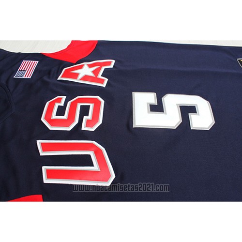 Camiseta USA 2008 Kidd #5 Azul